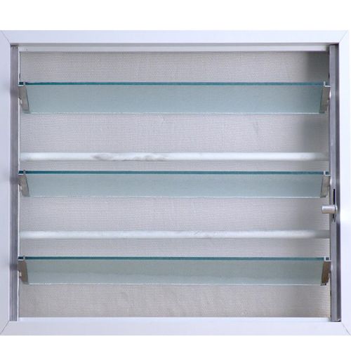 Aireador Aluminio 040x036 Vidrio + Reja + Mosquitero Nexo