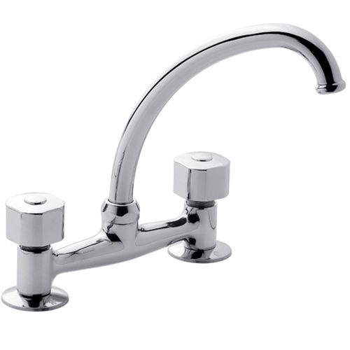 Grifería Para Cocina Doble Comando Fv Arizona Cromo 413/B1P