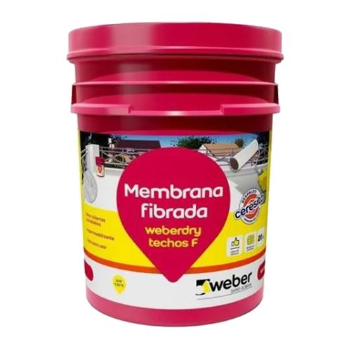 Membrana Líquida Roja Weberdry Fibrada Weber x 20Kg