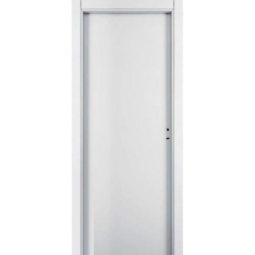 Puerta Placa Tekstura Blanca 070x200 Marco Madera Izquierda Oblak