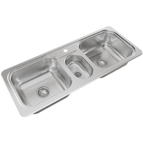 Pileta Bacha Cocina Johnson Acero 304 Triple HYDRA J107A