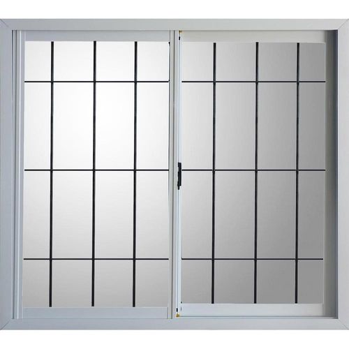 Ventana Aluminio Blanco 100x110 Vidrio Entero + Reja Nexo L1163