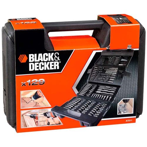 Set Mechas y Puntas 129 Piezas Black+Decker A7211-XJ