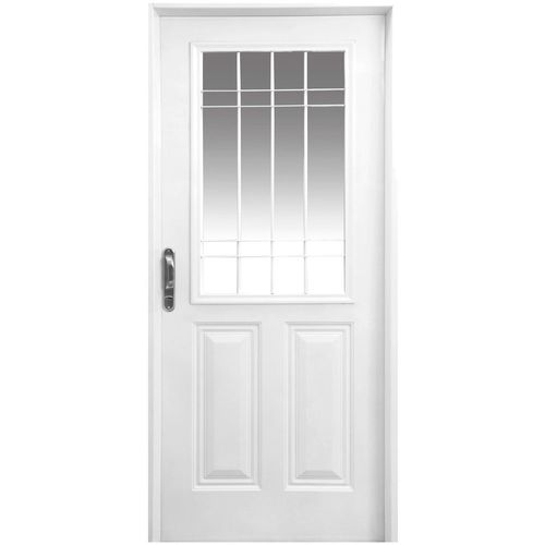 Puerta Chapa Inyectada 080x200 1/2 Vidrio Derecha Barmetal 710