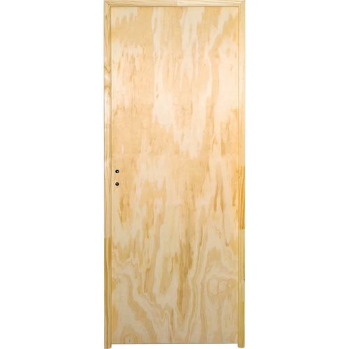 Puerta Placa Pino 080x200 Marco Madera Derecha Herfasa
