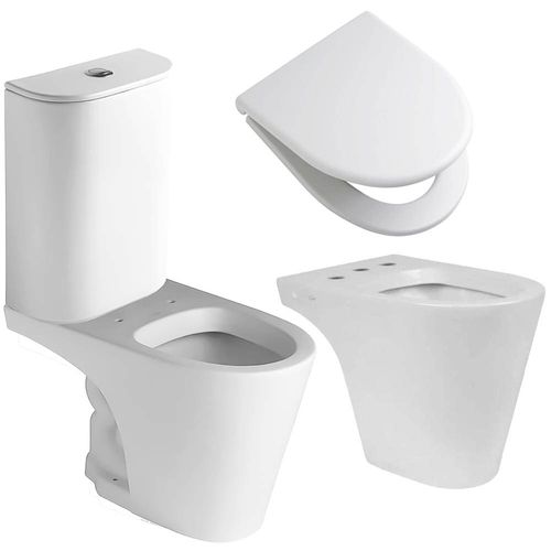 Combo Baño Marina Ferrum Inodoro + Depósito + Bidet + Tapa Asiento THXUS