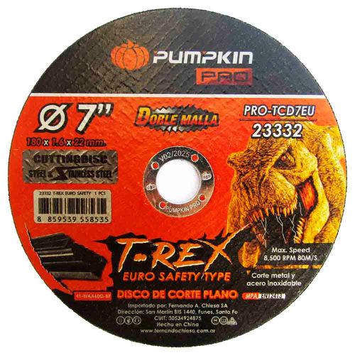 Disco de Corte Pumpkin 180X1.6X22