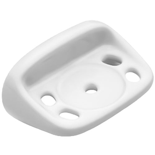 Porta Vaso y Cepillos Baño Pegar Ferrum Compacto Bco AVE2S