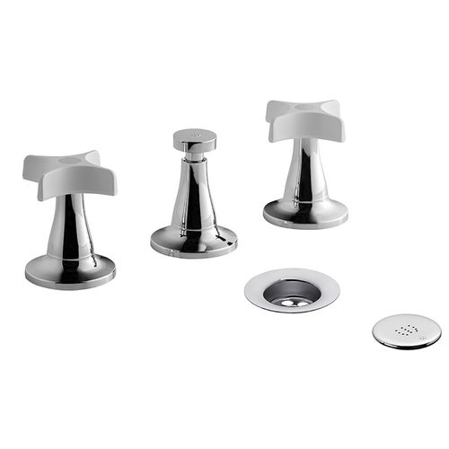 Grifería para Bidet Fv Pétalo Blanco Cromo 295/M3