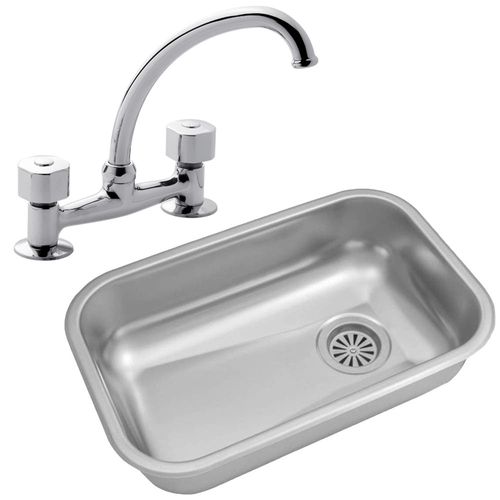 Combo Cocina Pileta Simple ZZ52 Johnson + Grifería Fv Arizona 413/B1P