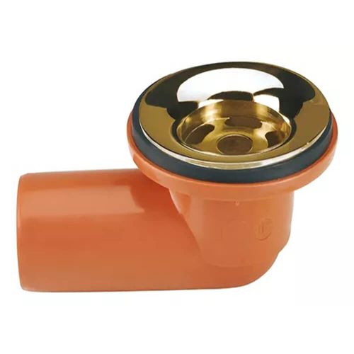 Sopapa Codo 40 mm a 90° Awaduct para Bañeras Bronce Pulido
