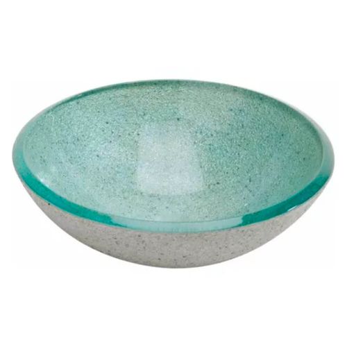 Bacha de Apoyar Vidrio Cristal Dune Eca Redonda Platinum