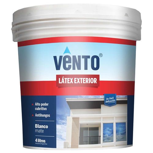 Latex para exterior Vento Blanco 4 Lts