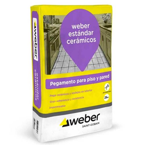 Pegamento Adhesivo Weber Impermeable Estándar 25 Kg