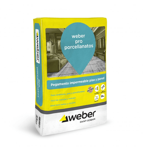 Pegamento Adhesivo Weber Pro Porcellanatos 25kg