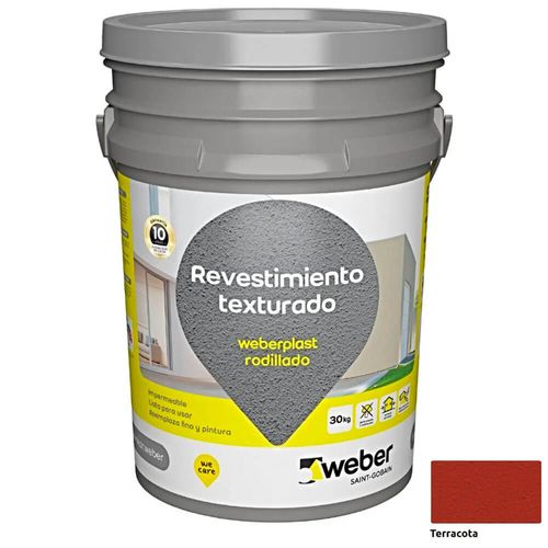 Revestimiento Weber Texturado Rodillado Terracota 30 Kg