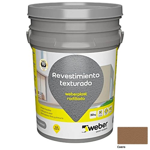 Revestimiento Weber Texturado Rodillado Cuero 30 Kg