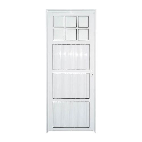 Puerta Aguila Aluminio Blanco 25mm 1/4 Vidrio 76 Izquierda
